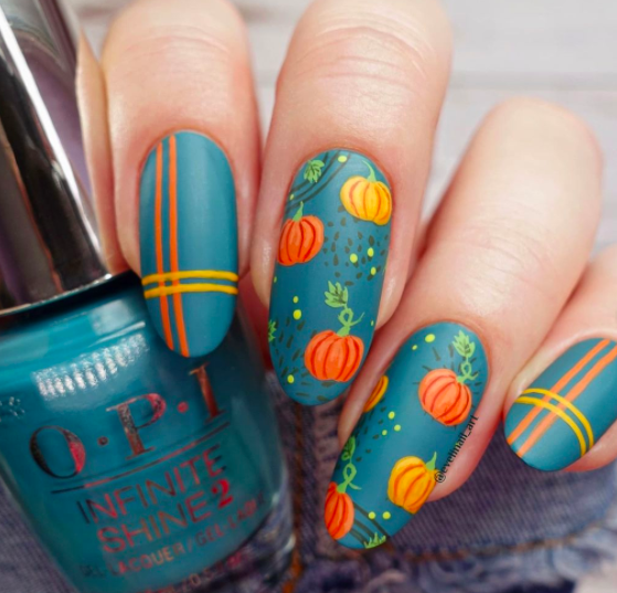 21 + Unique Pumpkin Nail Designs - ♡ July Blossom
