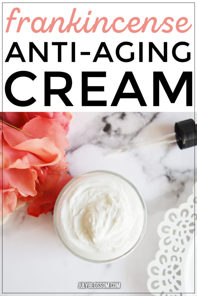 Learn how to make a healing DIY frankincense anti-aging cream! 