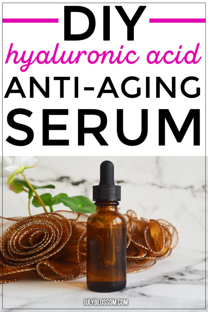 Learn how to make your own DIY hyaluronic acid face serum for aging skin! 