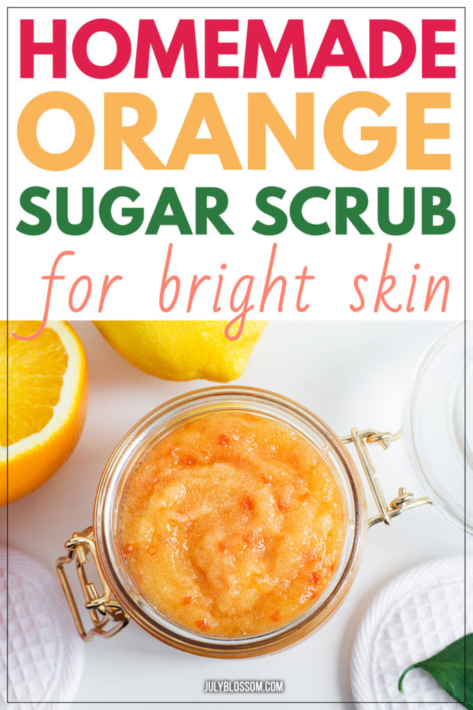 This zesty DIY orange scrub is packed full of Vitamin C to brighten your skin! 