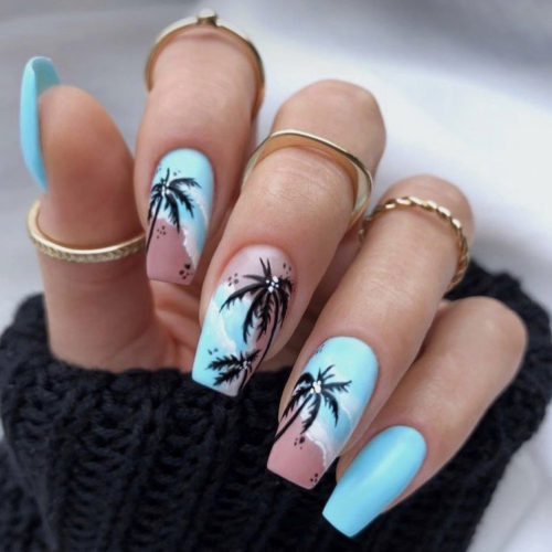 32+ Tropical Nails Perfect for Your Vacation - ♡ July Blossom