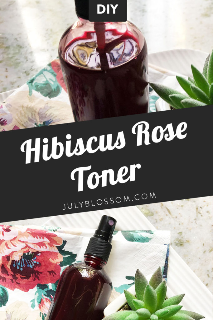 This DIY hibiscus rose toner is an amazing facial mist made with a fusion of hibiscus and rose petals that instantly refreshes, hydrates and tones your skin. It’s perfect for summer but it’s an overall must-have in your natural skin care routine.