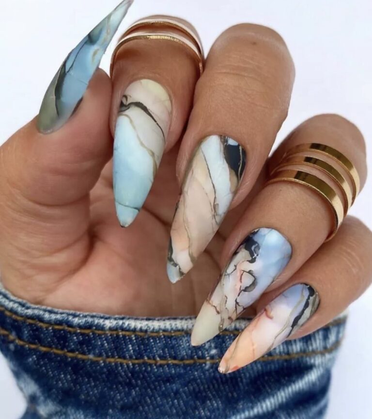 Trendy Marble Nails For A Polished Look July Blossom