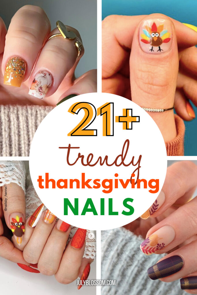 This thanksgiving, let your nails do the talking! Thanksgiving nails can be glam, have various shades of fall colors, sport different fall leaves like maple leaves and also you may want to add a cute colorful turkey for real thanksgiving vibes! 